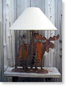 Moose Lamp w/Trees & Shade